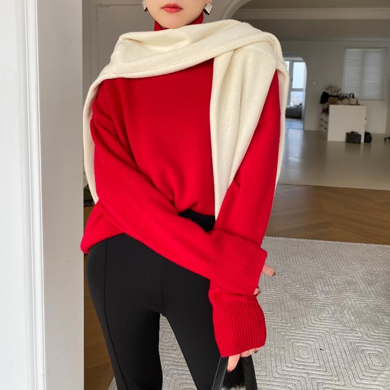 Ladies Long Sleeve Turtleneck Sweater