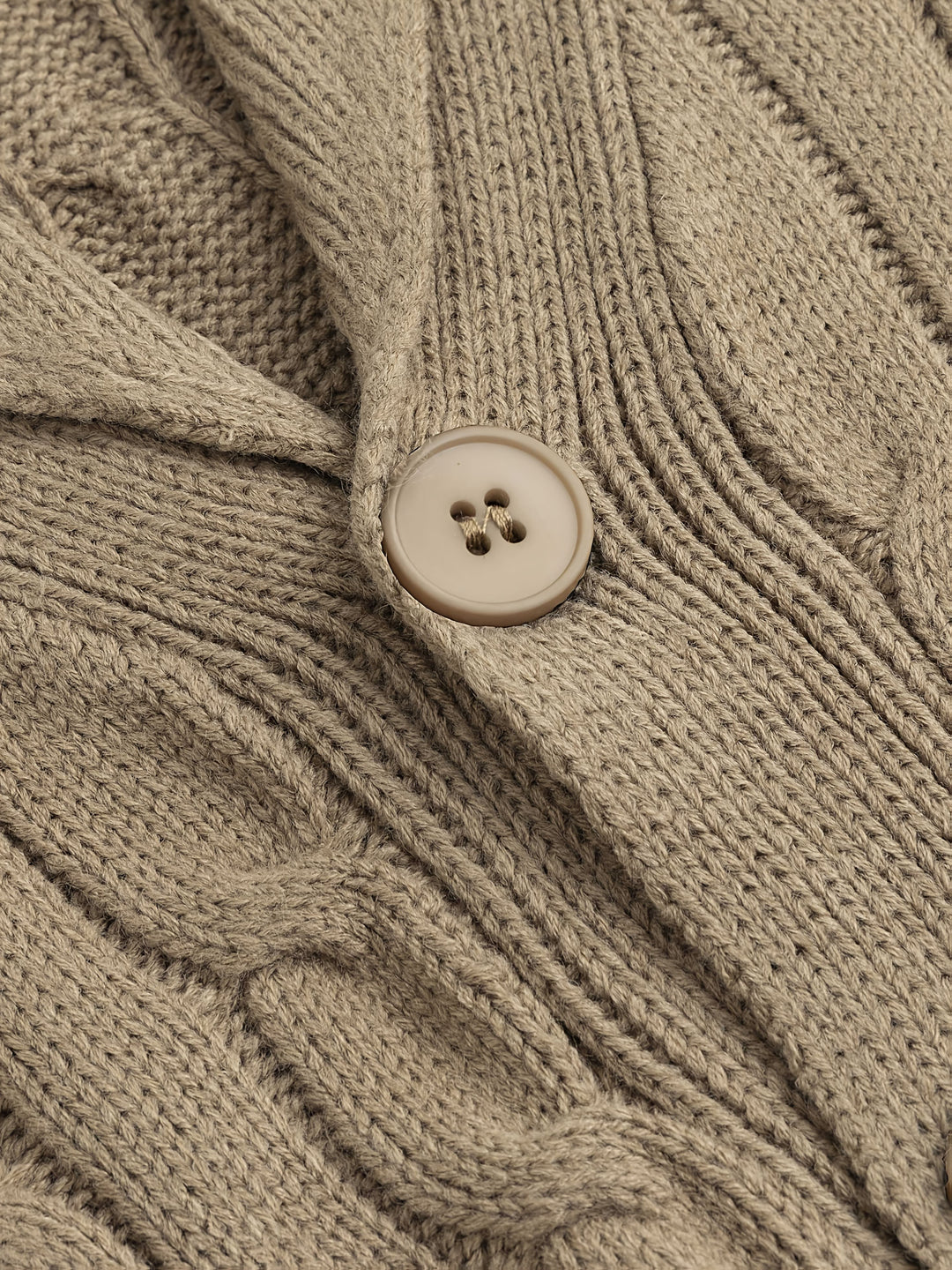 Walter | Shoulder Collar Cable Knit Cardigan