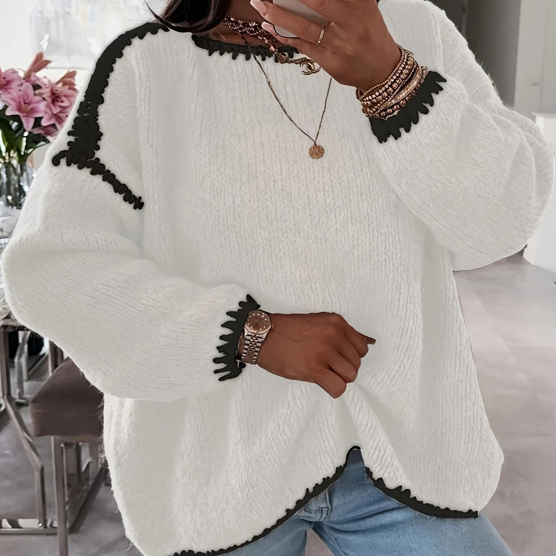 Willa | Women's Sweater with Crewneck and Ribbed Cuffs