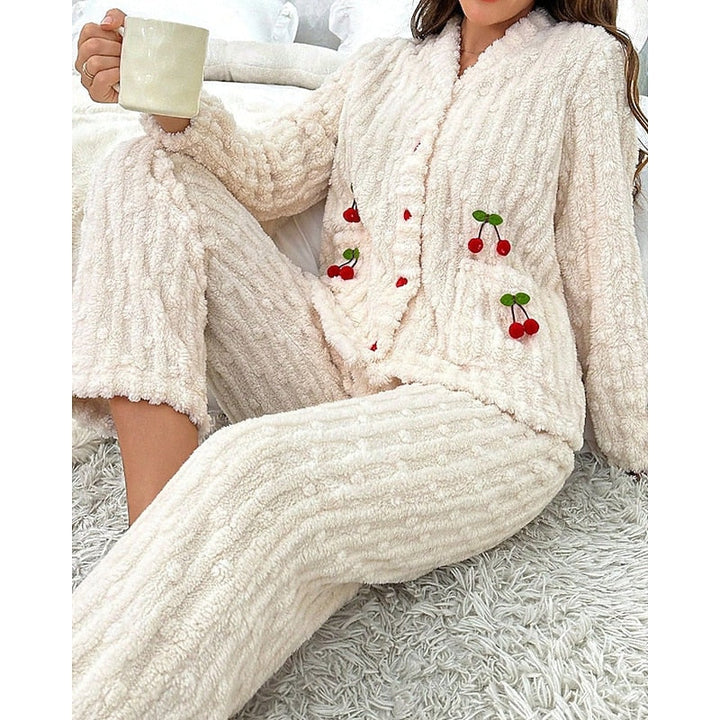 Maribel | Cozy Cherry-Colored Two-Piece Set