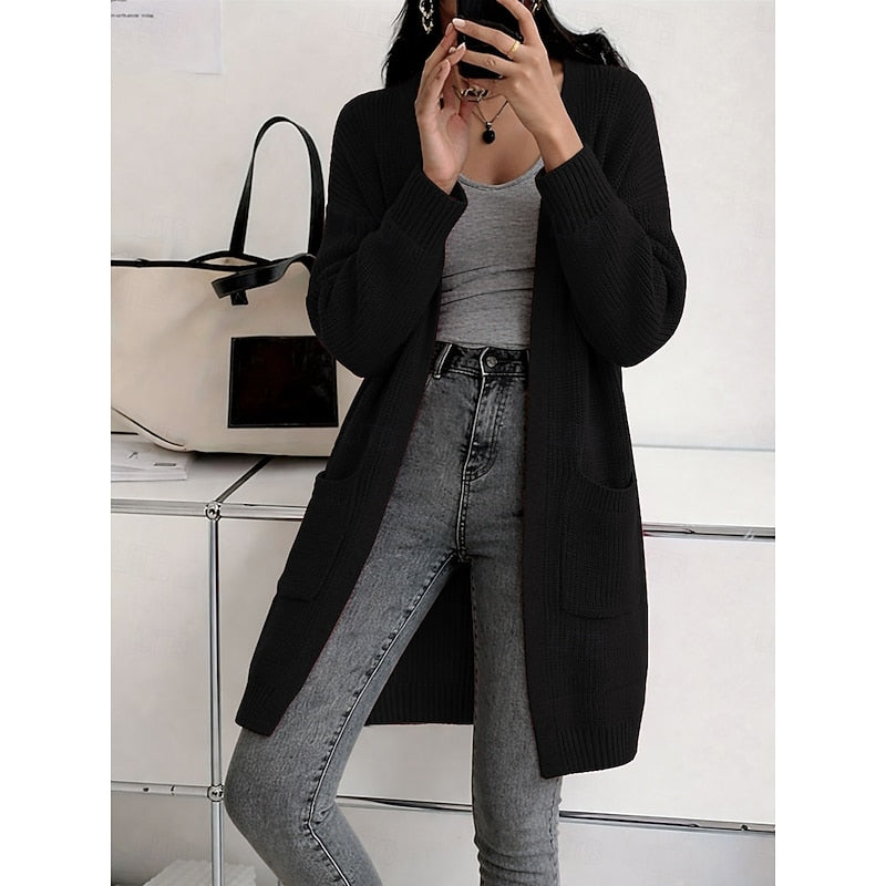 Genevieve | Long Open-Front Cardigan
