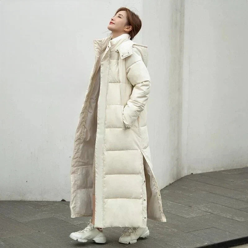 | Maxi Quilted Winter Jacket with Hood