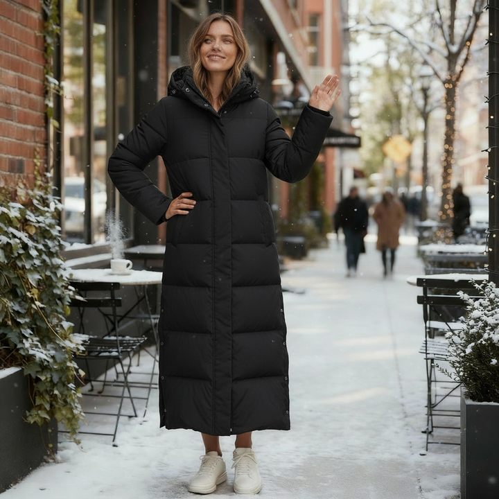 | Maxi Quilted Winter Jacket with Hood