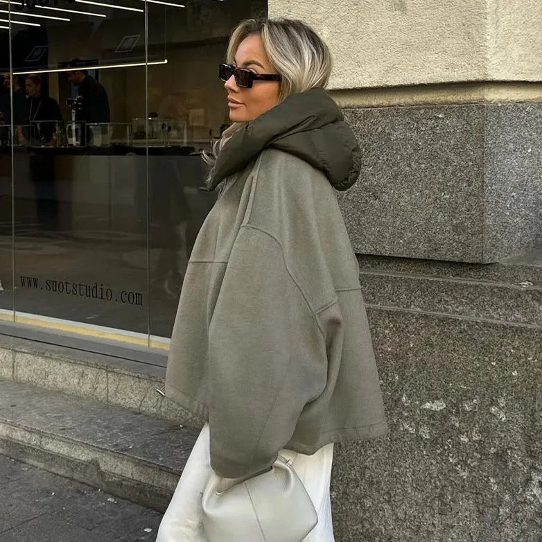 Chic Ladies Zip-Up Hoodie
