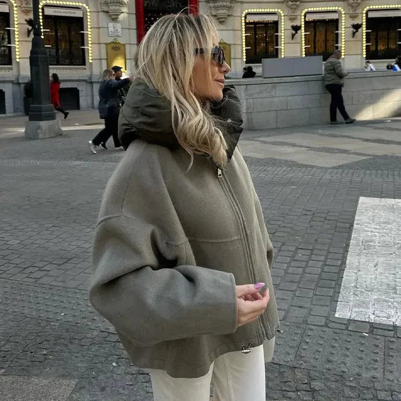 Chic Ladies Zip-Up Hoodie