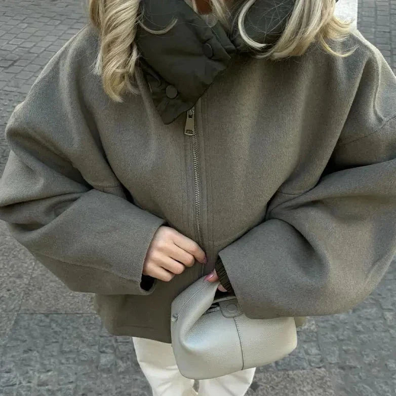 Chic Ladies Zip-Up Hoodie