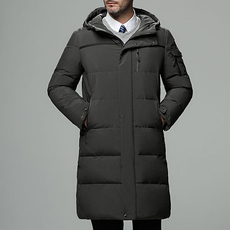 Wade | Padded Long Puffer Jacket with Hood