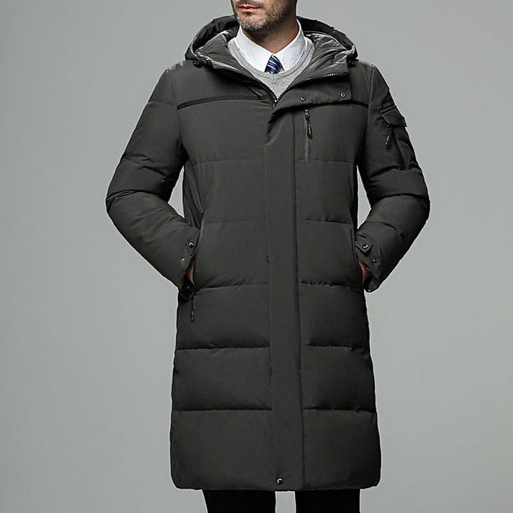 Wade | Padded Long Puffer Jacket with Hood