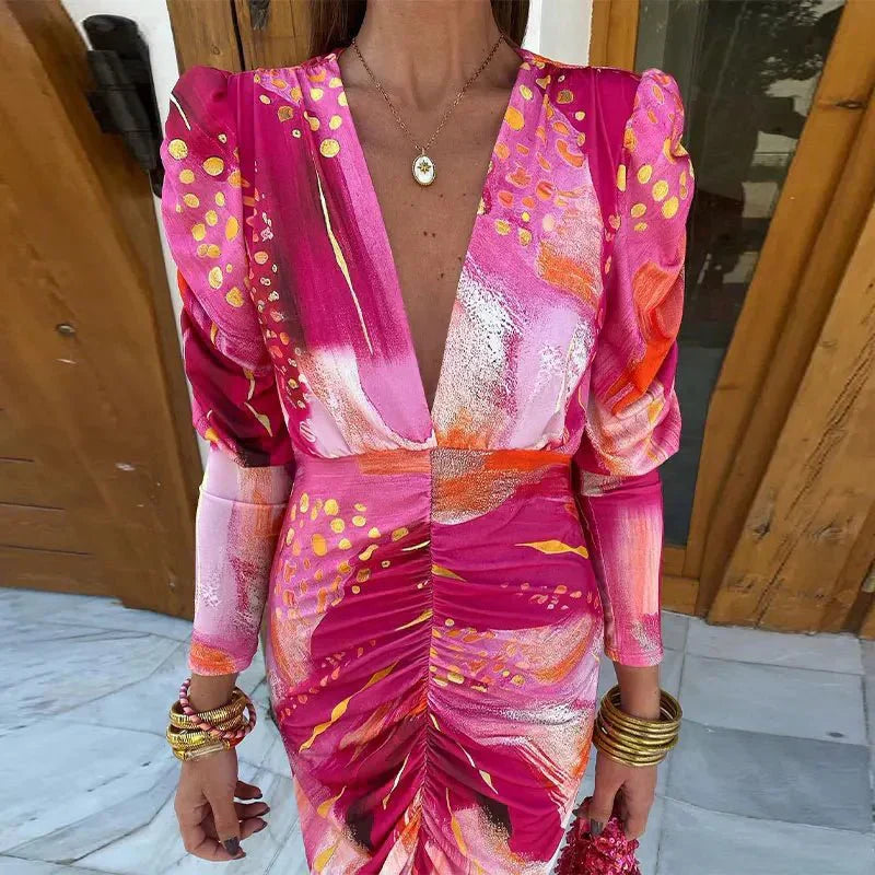 Women’s Chiffon Wrap Maxi Dress – Flattering Silhouette Wedding Guest Designer Dress