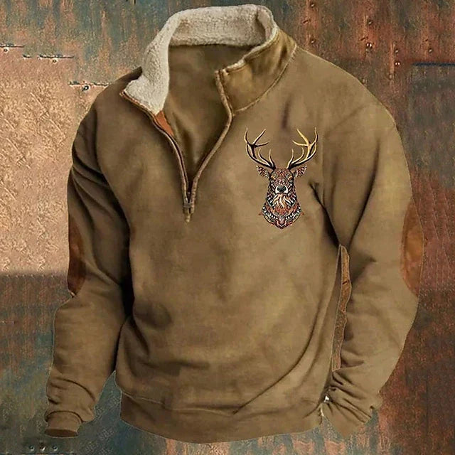Men's Fleece Pullover with Quarter Zip
