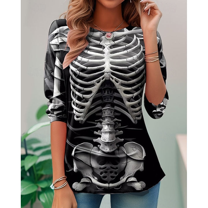 Iris | Halloween Skeleton Long Sleeve Top