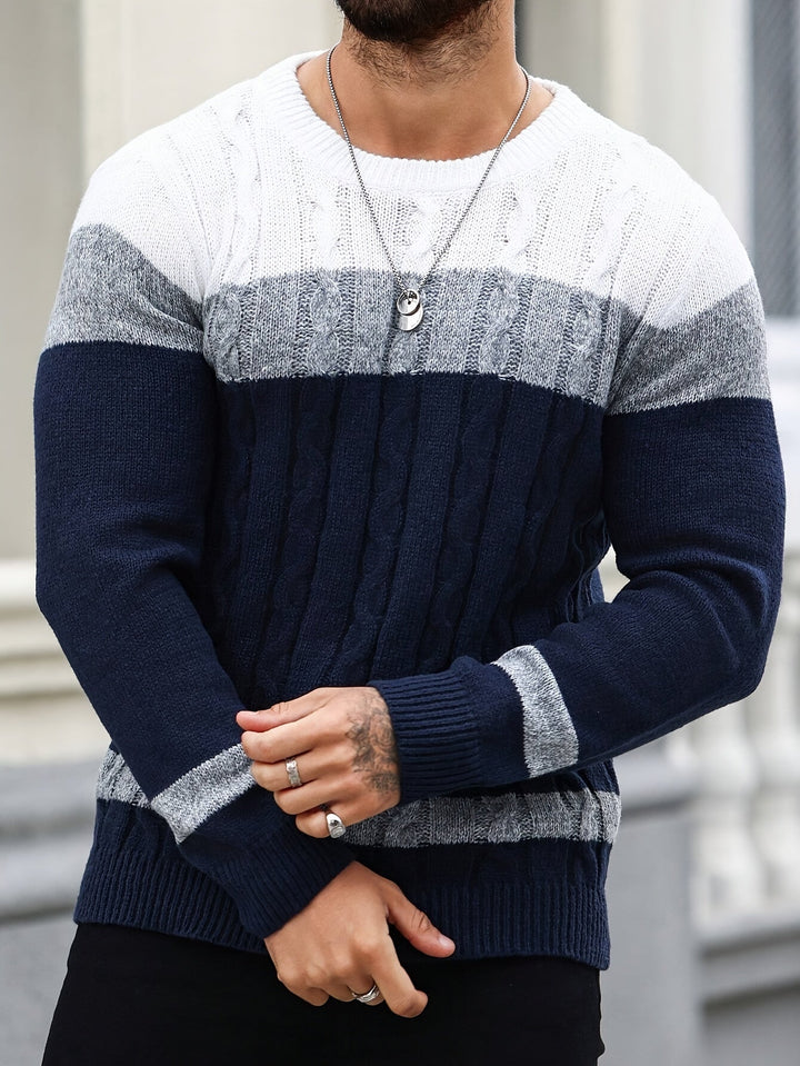 Ethan | Checked Knit Sweater