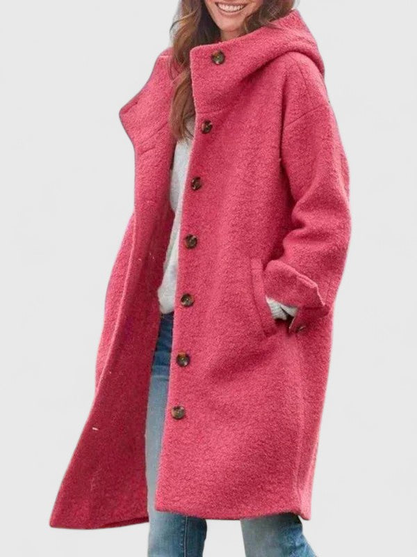 FREYA – TEXTURE RICH HOODED COAT