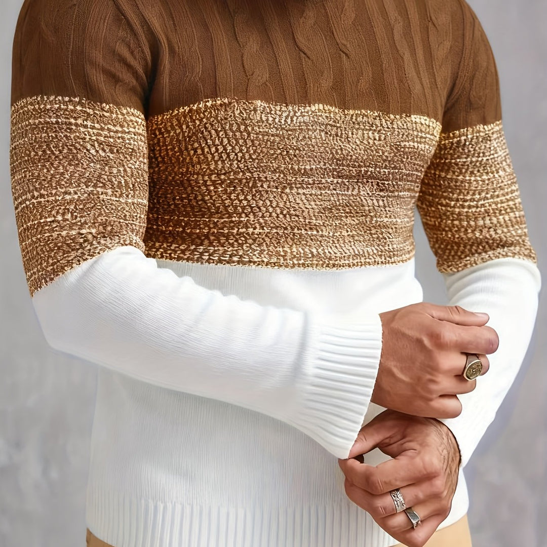 Graham | Color Block Crew Neck Sweater