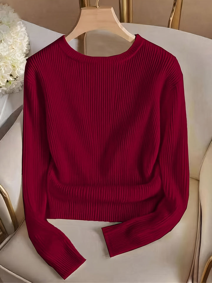 Gretchen | Ribbed Sweater with Buttons on the Sleeves