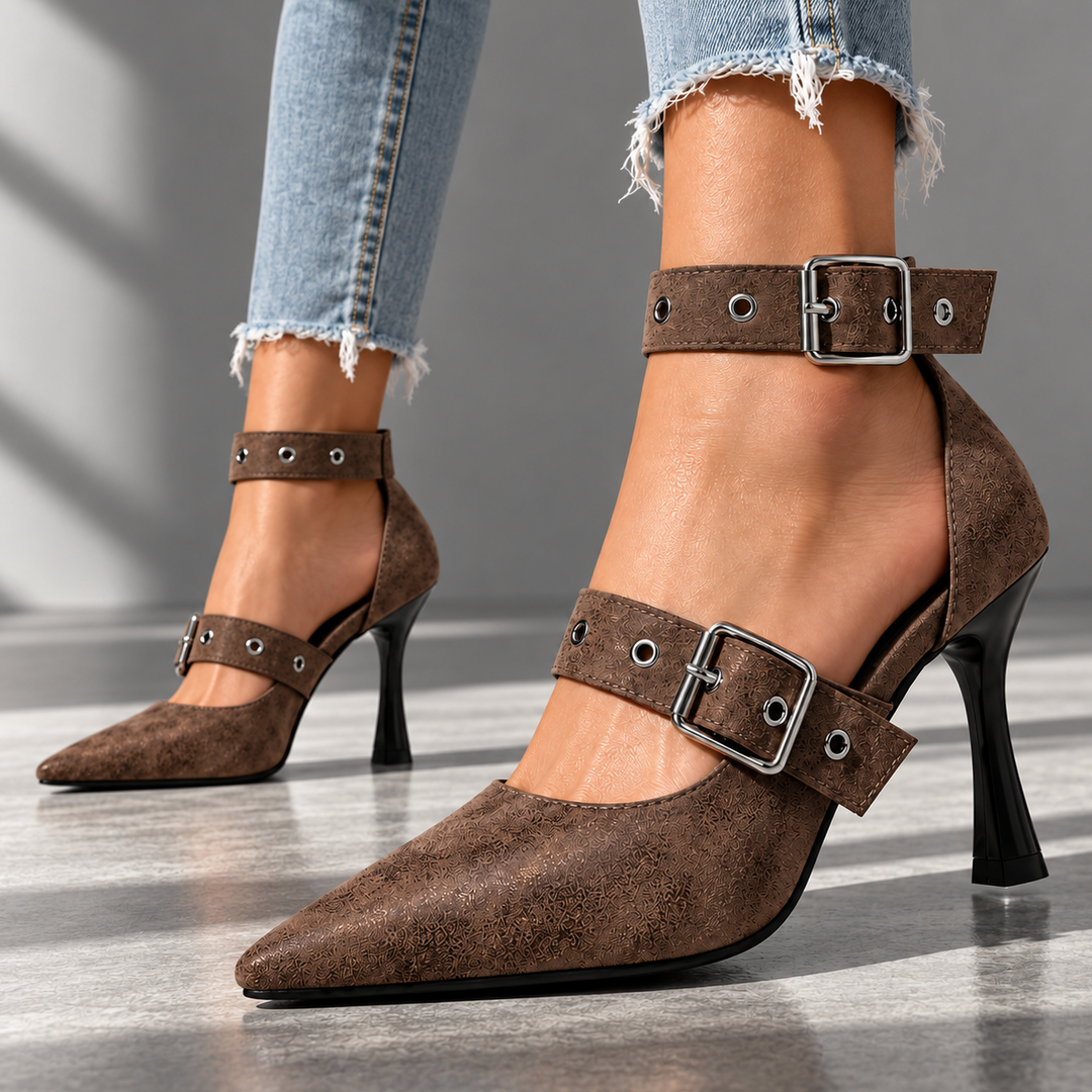 Vivian | Women's Pumps with Buckles and Pointed Toe