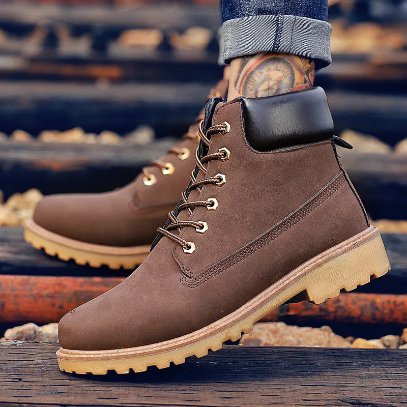 Kaia | Men's Ankle Boots with Laces and Profile Sole