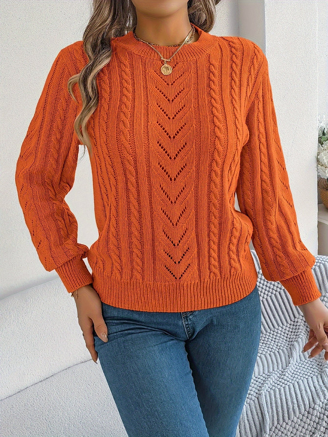 Blythe | Cable Knit Textured Sweater
