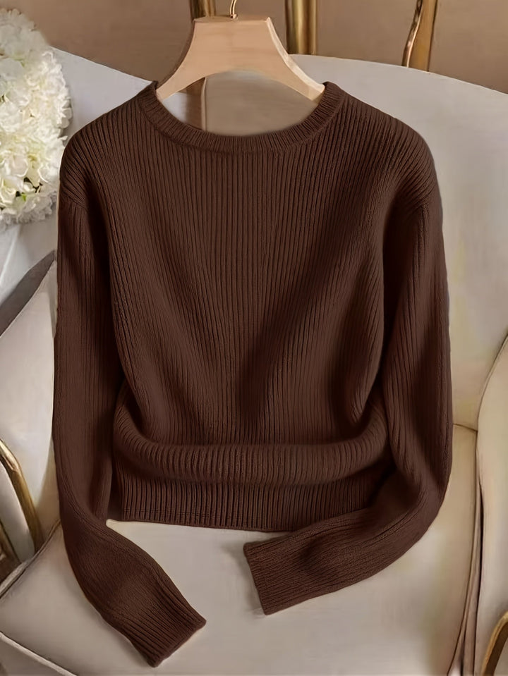 Gretchen | Ribbed Sweater with Buttons on the Sleeves