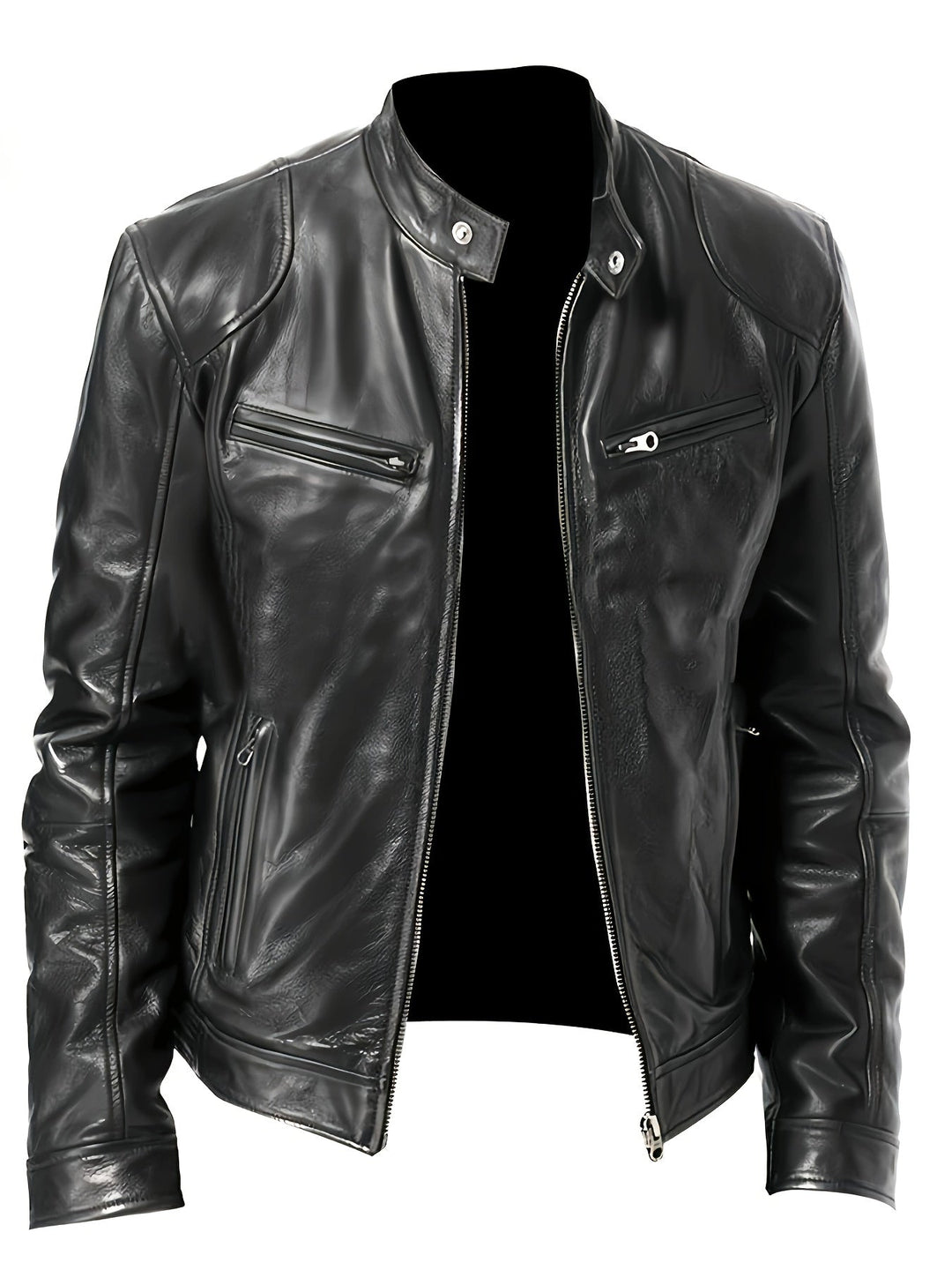 Bryson | Moto Jacket with Stand-Up Collar