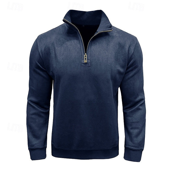 Caleb | Quarter-Zip Sweatshirt with Stand-Up Collar