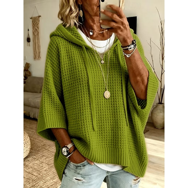 Carol | Relaxed Waffle-Texture Hoodie