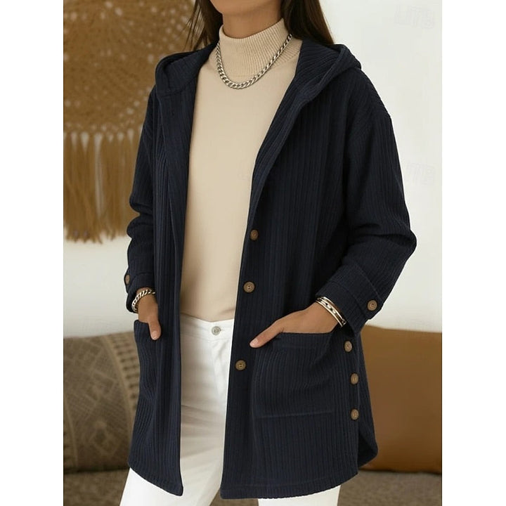 Joanna | Quilted Jacket with Hood and Buttons