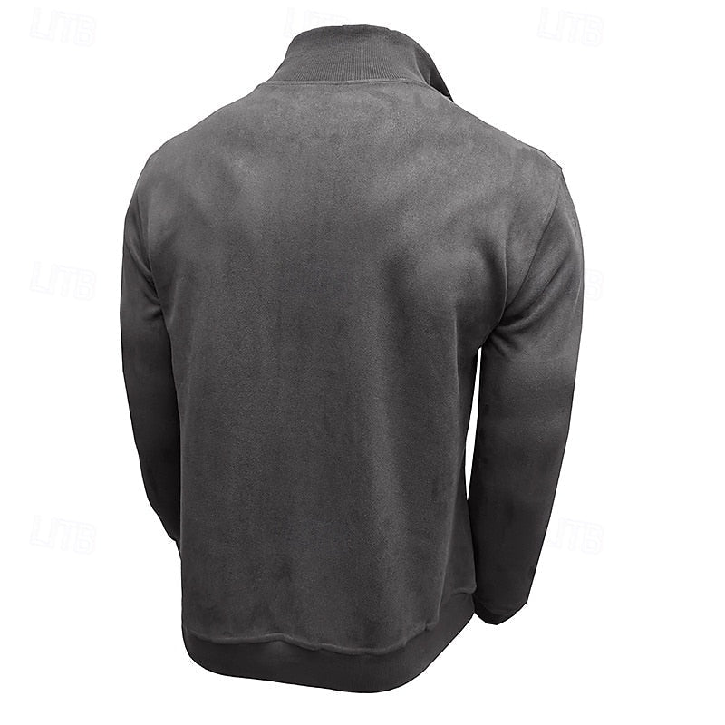 Caleb | Quarter-Zip Sweatshirt with Stand-Up Collar