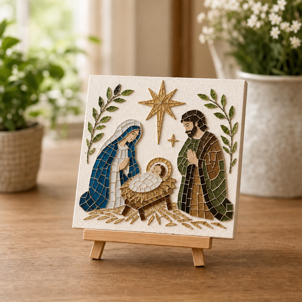 Isabella | Home Decor Plaque with Nativity and Star