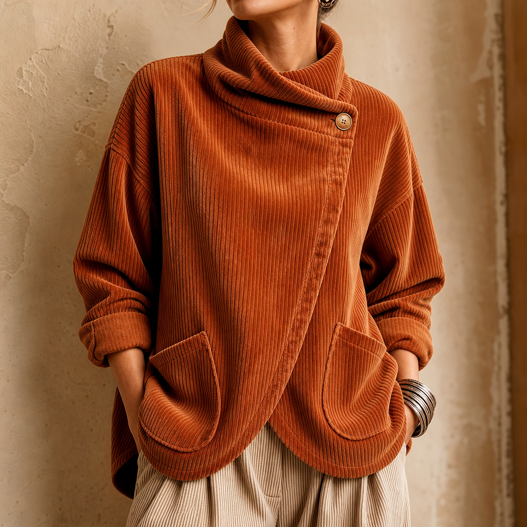 Ariana | Women's Cardigan with Cowl Neck and Pockets