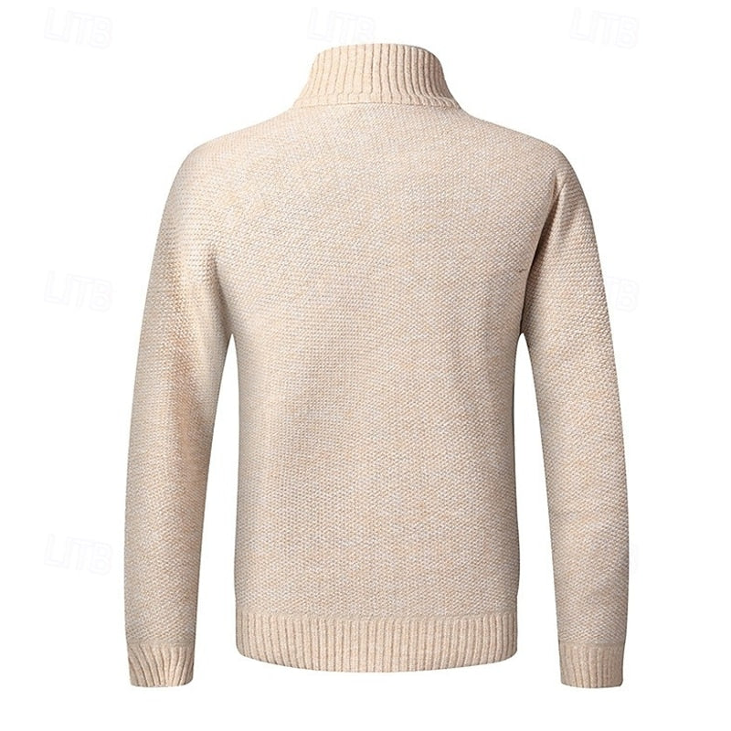 Gregory | Stand Collar Zip Cardigan