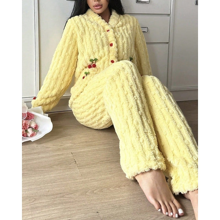 Maribel | Cozy Cherry-Colored Two-Piece Set