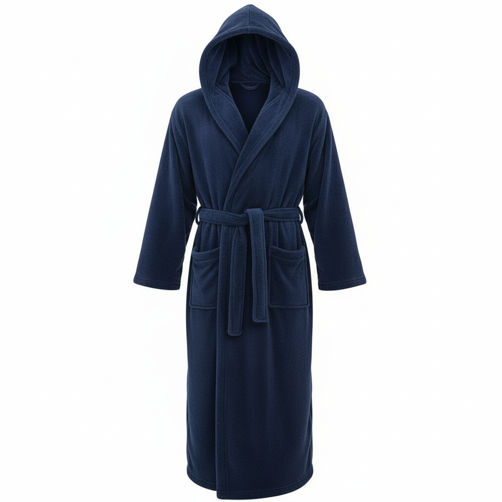 HoodedChill Men's Bathrobe with Hood | Premium High-Quality Fleece Bathrobe for Thermal Comfort