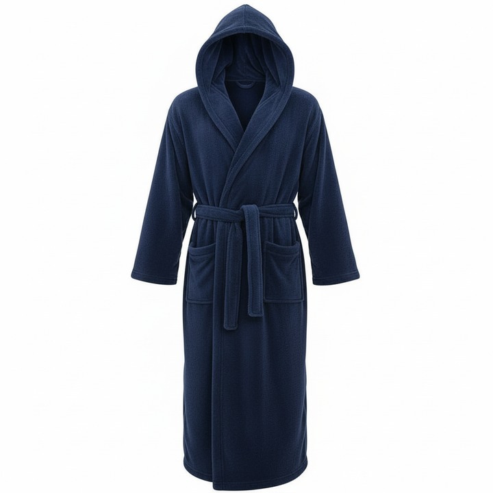 HoodedChill Men's Bathrobe with Hood | Premium High-Quality Fleece Bathrobe for Thermal Comfort
