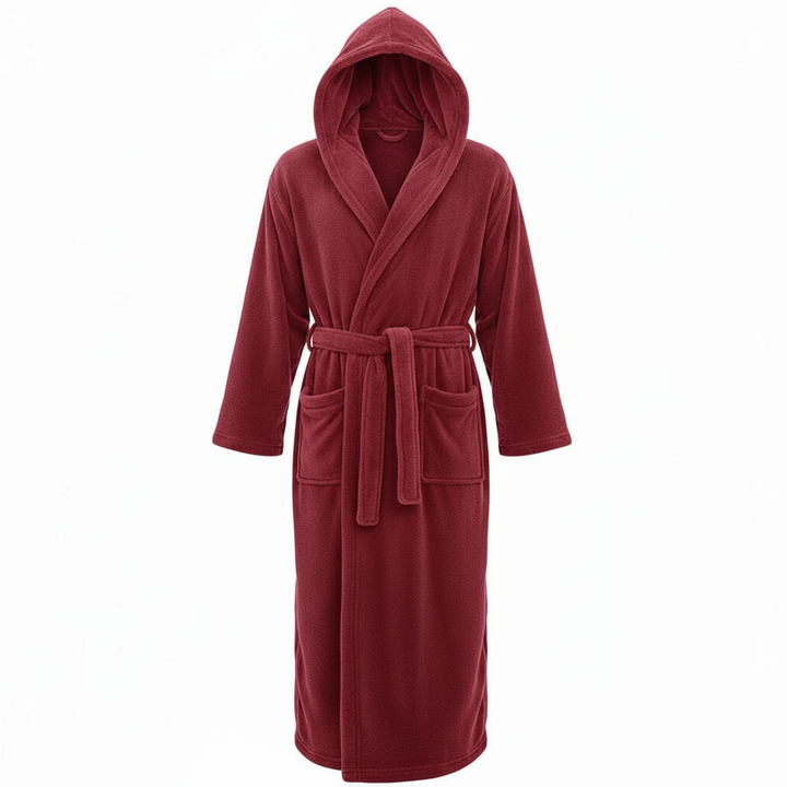 HoodedChill Men's Bathrobe with Hood | Premium High-Quality Fleece Bathrobe for Thermal Comfort