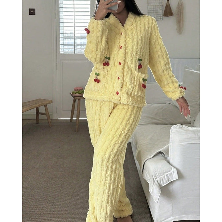 Maribel | Cozy Cherry-Colored Two-Piece Set