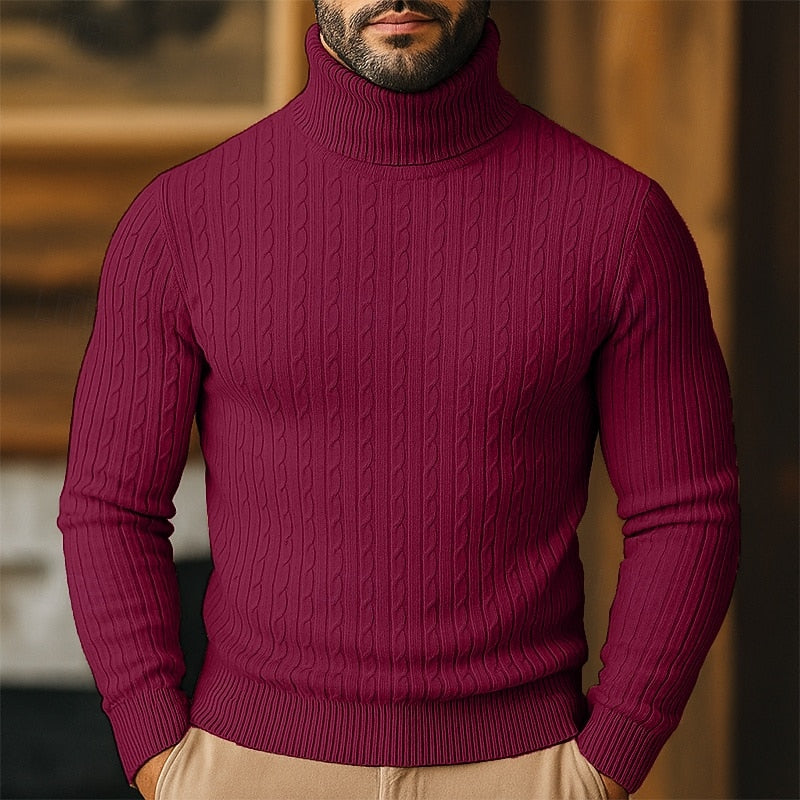 Rupert | Cable Knit Turtleneck