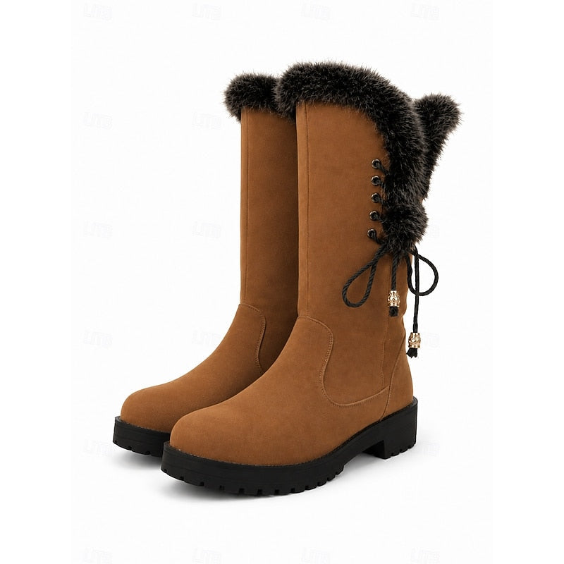 Adriana | Knee-High Winter Boots with Fur Trim
