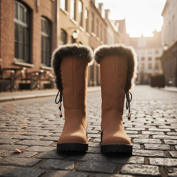 Adriana | Knee-High Winter Boots with Fur Trim