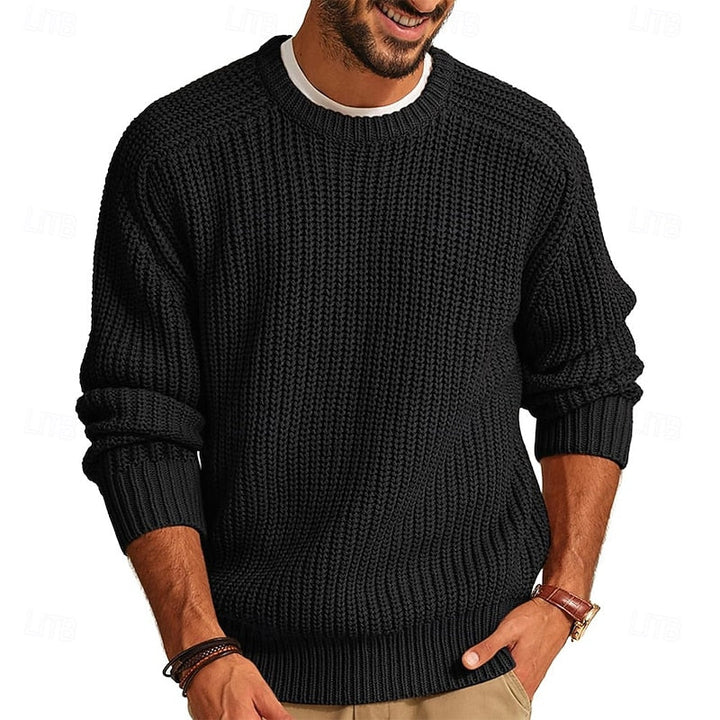 Franklin | Ribbed Round Neck Sweater