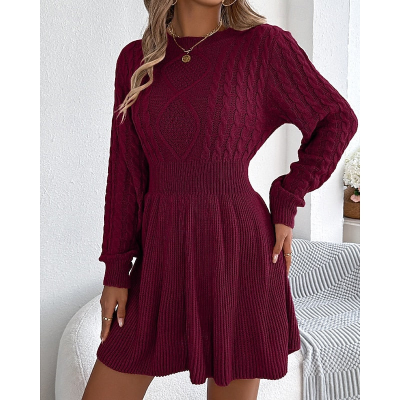 Whitney | Cable Knit Sweater Dress