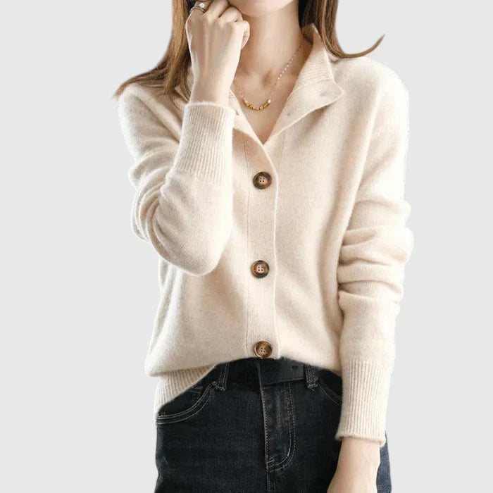 Adele | Refined Collar Cardigan