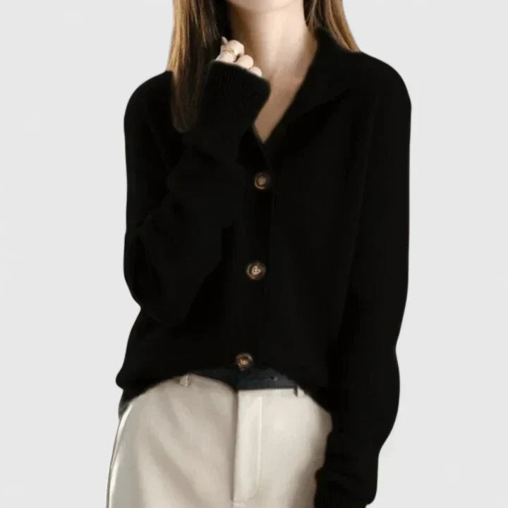 Adele | Refined Collar Cardigan