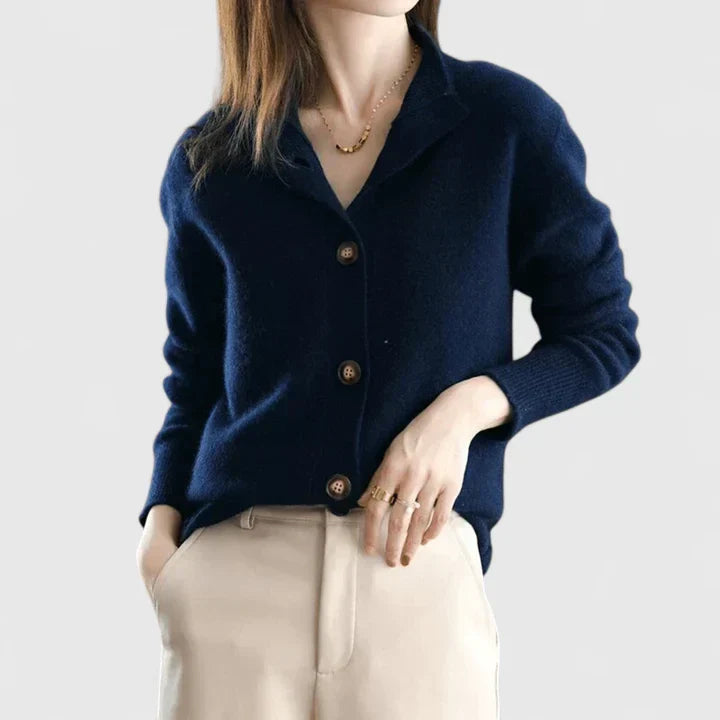 Adele | Refined Collar Cardigan