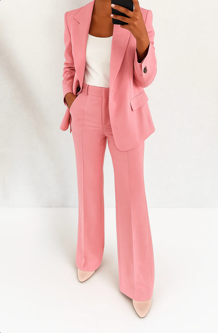 Effortless Tailored Silhouette Crepe Two Piece Suit For All Day Polished Comfort