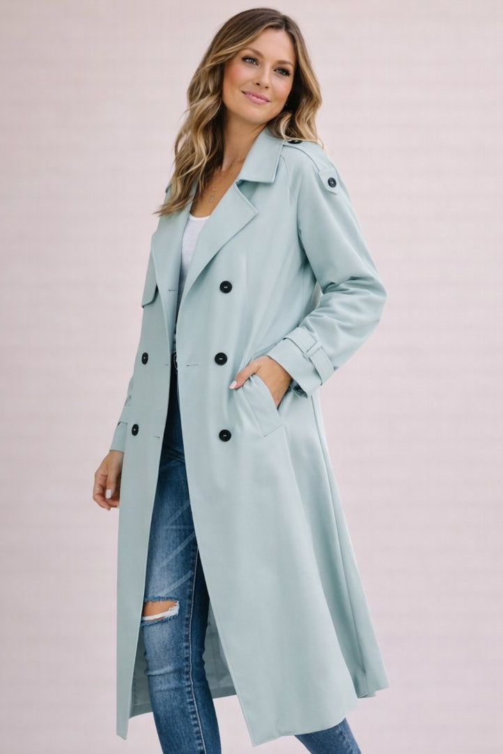 Irem | Layered Belt Trench Coat