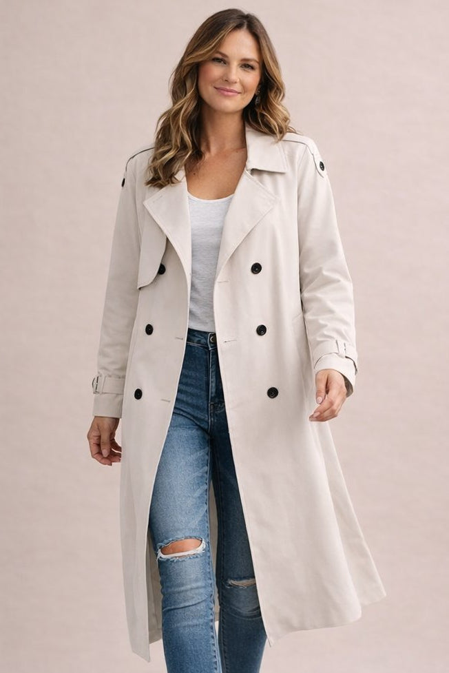 Irem | Layered Belt Trench Coat