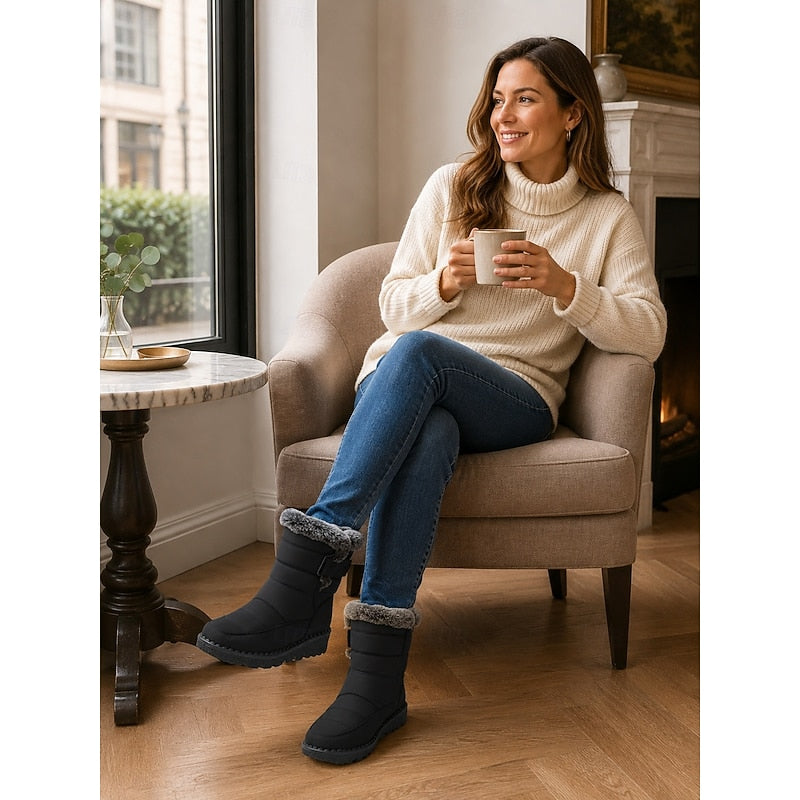Greta | Cozy Winter Snow Boots with Fur Trim