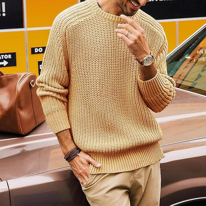 Franklin | Ribbed Round Neck Sweater