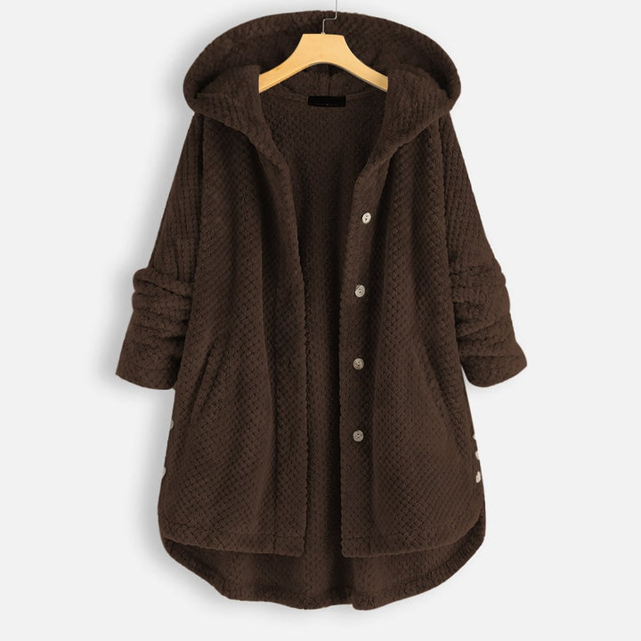 Izzy - Half-Length Fleece Jacket with Reversible Hood